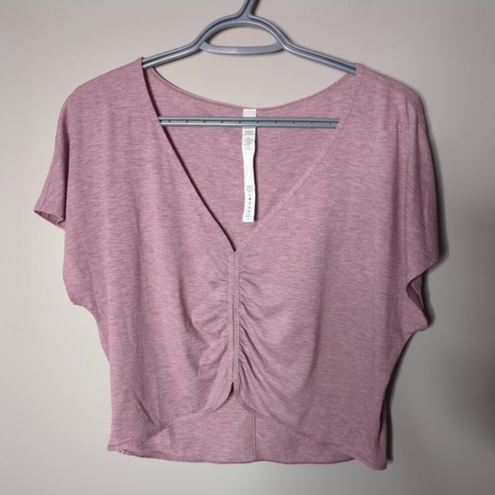 Lululemon Cruise The Circuits Short Sleeve Heathered Vintage Mauve Size 2